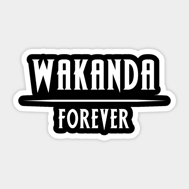 Wakanda Forver Classic Text Sticker by mangobanana